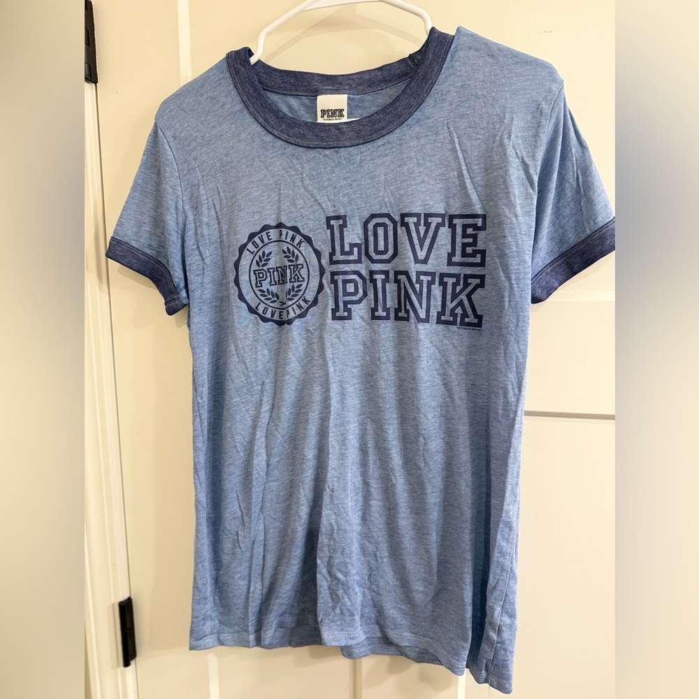 PINK Victoria's Secret Blue T-Shirt